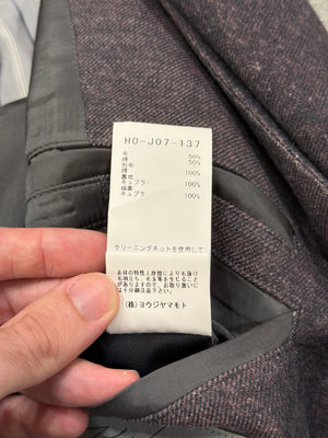 A/W2024 Yohji Yamamoto Pour Homme Runway “Lady Print” Pinched Shoulder Long coat