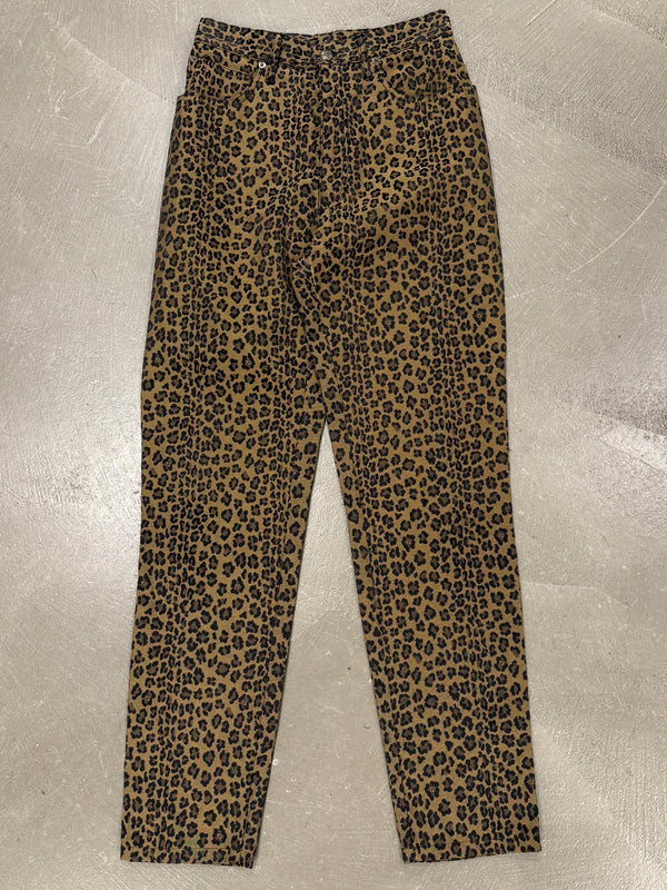 2000s Fendi straight pants with leopard print
