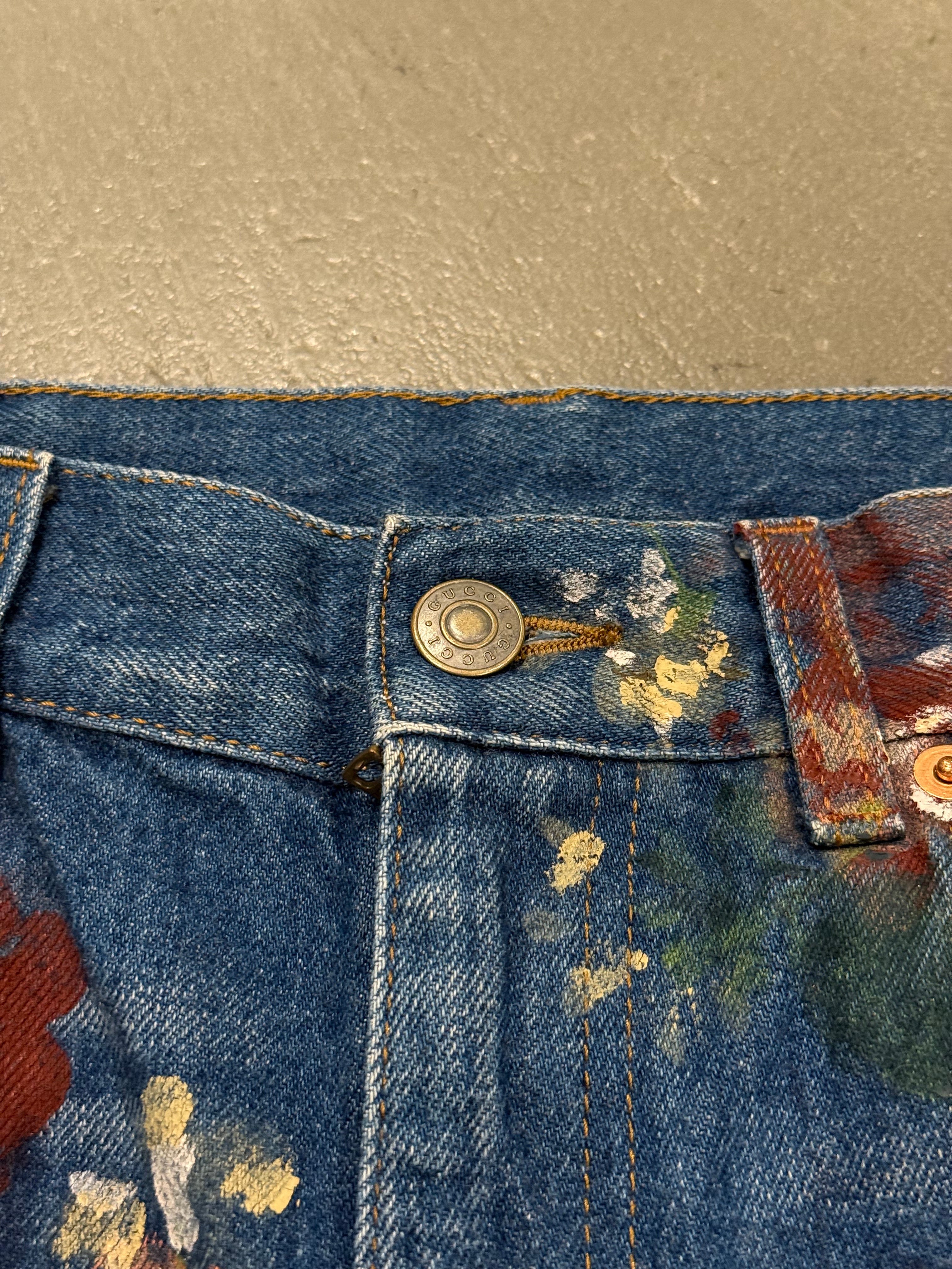 2016 Gucci by Alessandro Michele floral denim