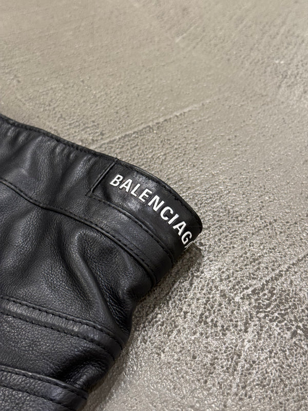 Balenciaga Falkon thigh-high leather pants boots
