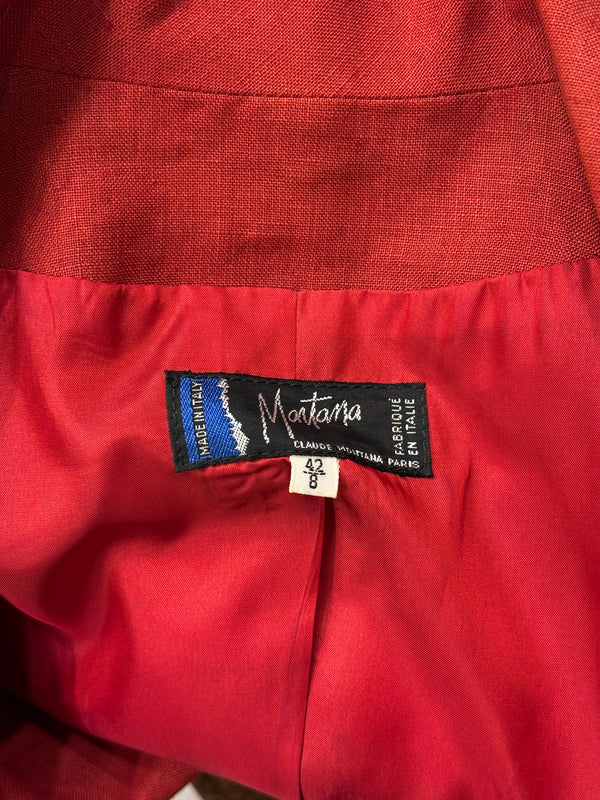 1990s Claude Montana asymmetric sculptural blazer