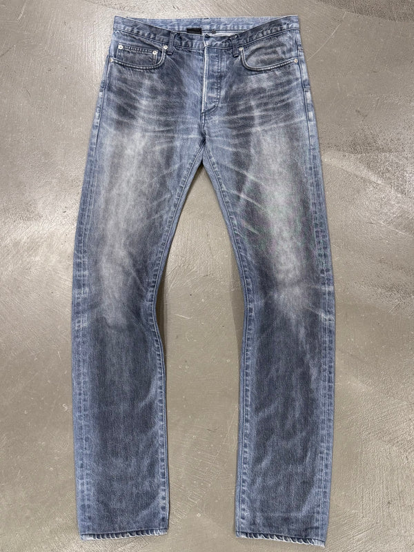 2000s Dior by Hedi Slimane stained jeans