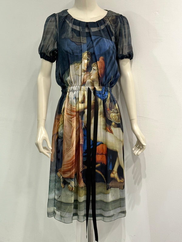 2000s Dolce & Gabbana Paris and Helen love painting dress