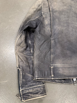 A/W2003 Dolce & Gabbana artisanal distressed sergeant leather jacket