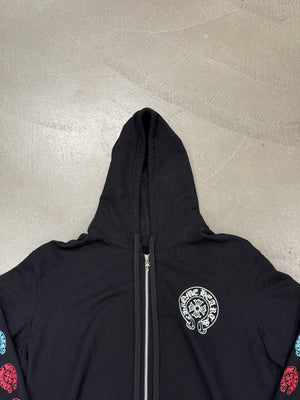 Chrome Hearts multicolor horseshoe logo zipup hoodie