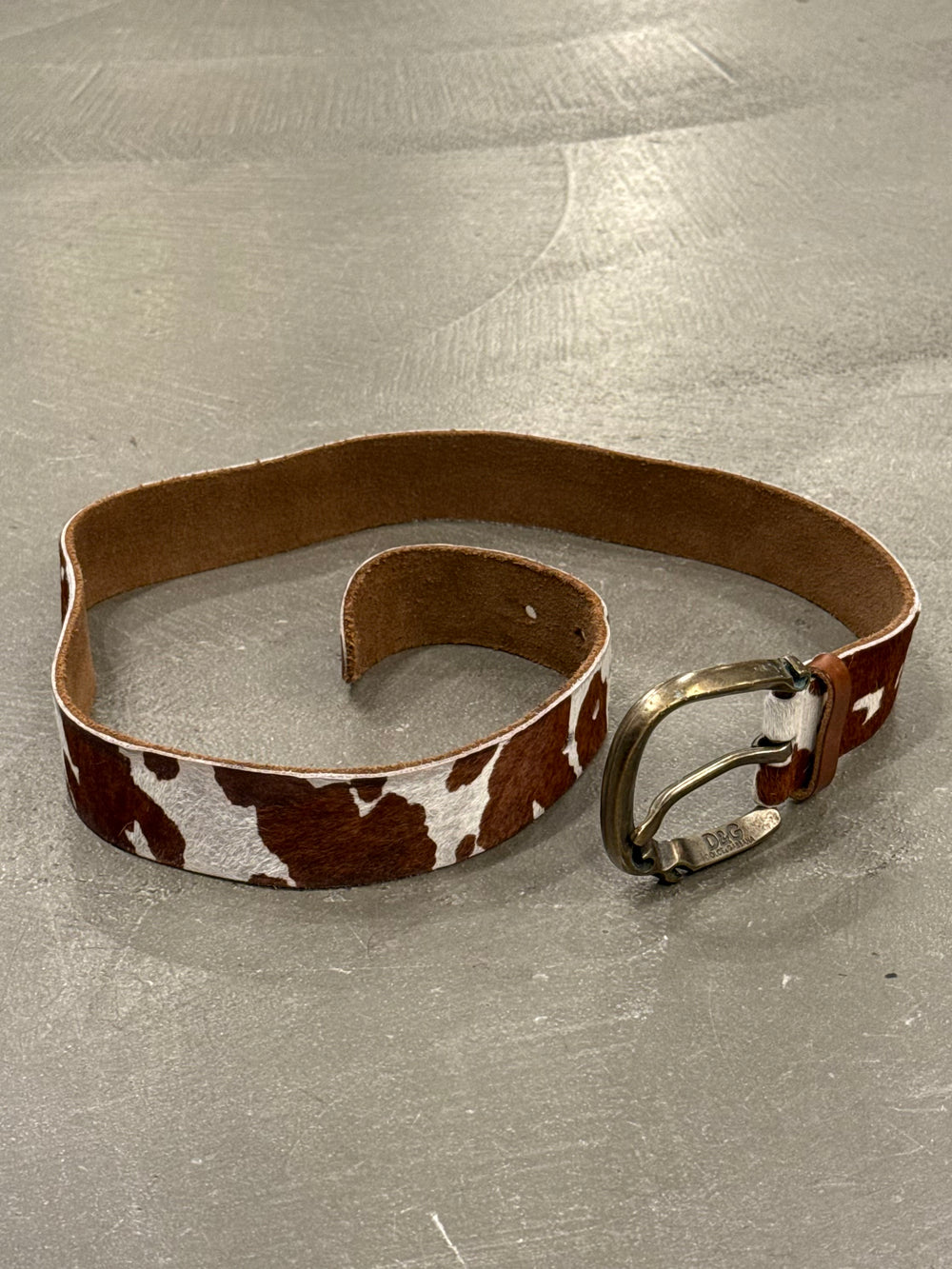 2000s Dolce & Gabbana pony hair belt