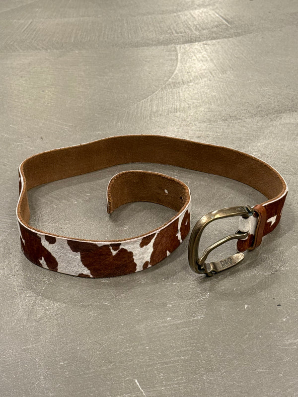 2000s Dolce & Gabbana pony hair belt