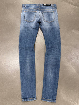 Balmain distressed blue jeans