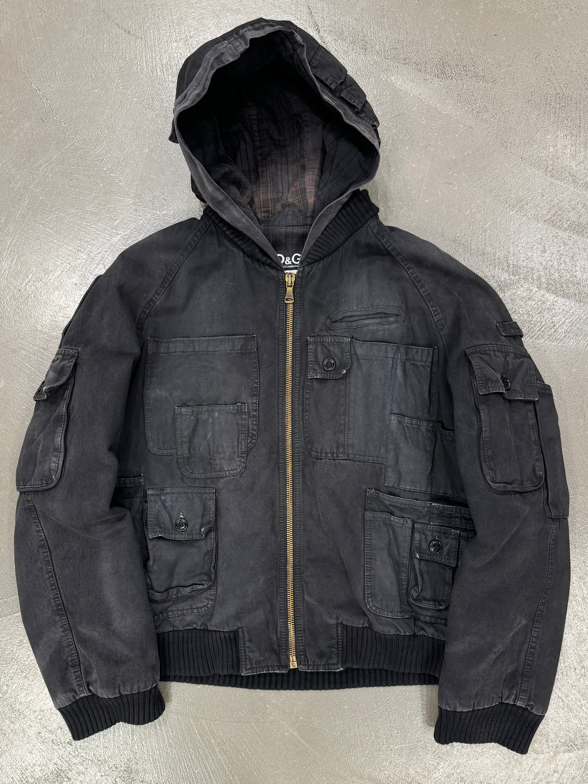A/W 2003 Dolce & Gabbana multi pocket cargo bomber jacket