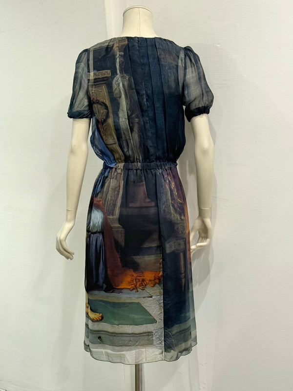 2000s Dolce & Gabbana Paris and Helen love painting dress