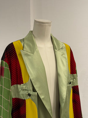 S/S1996 Jean Paul Gaultier "Cyberbaba" X-ray muscle trompe l'oeil reversible long coat
