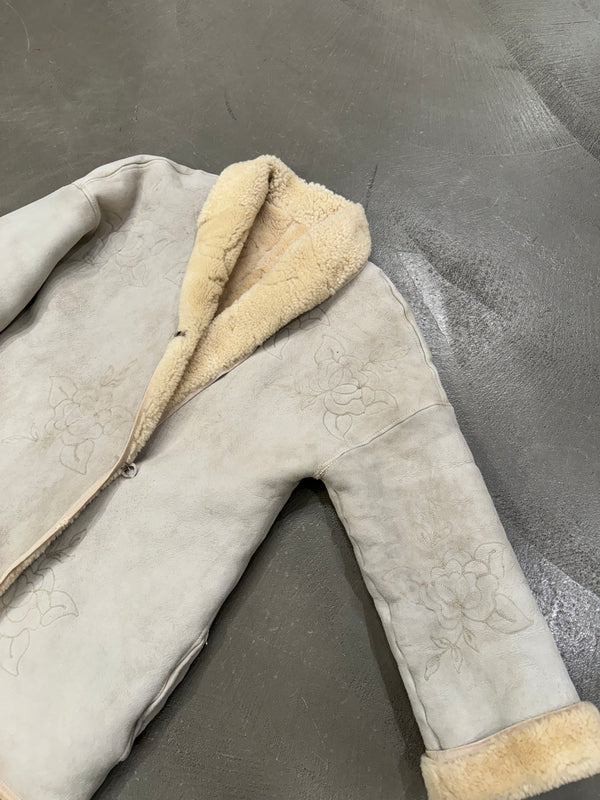 1980s Gianni Versace mainline white sheepskin