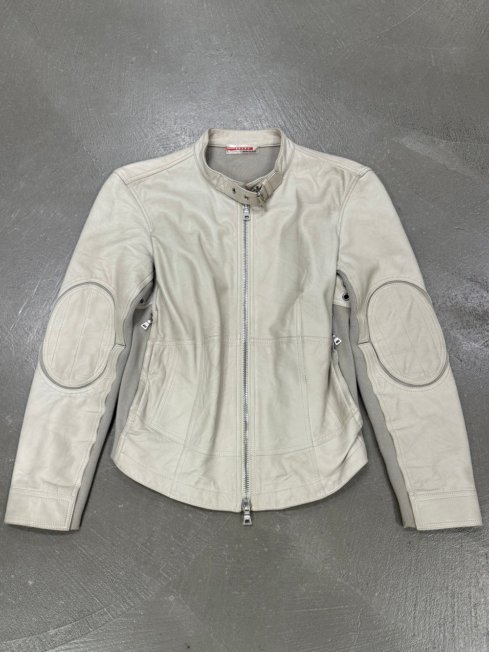 Prada zipped moto leather jacket