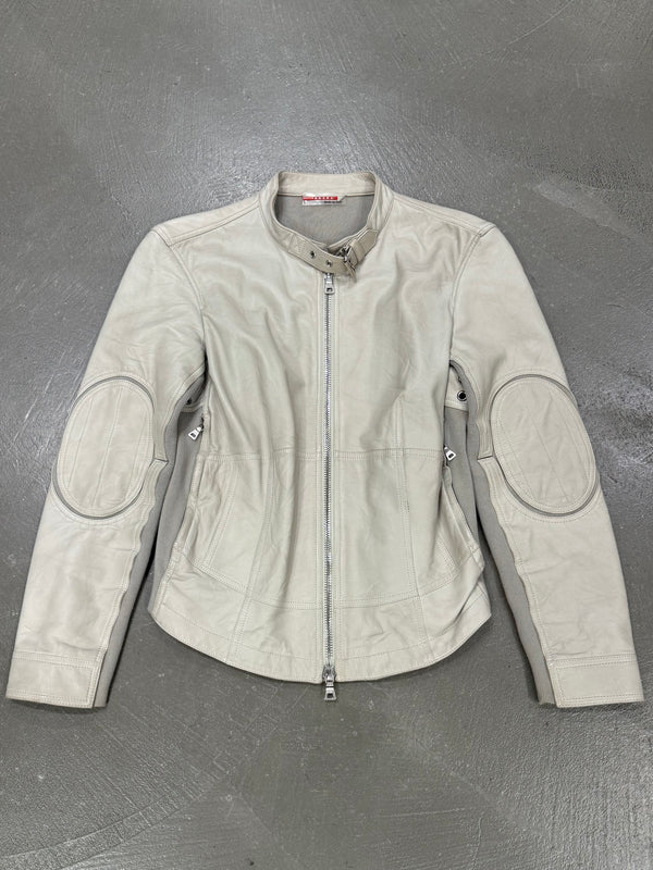 Prada zipped moto leather jacket