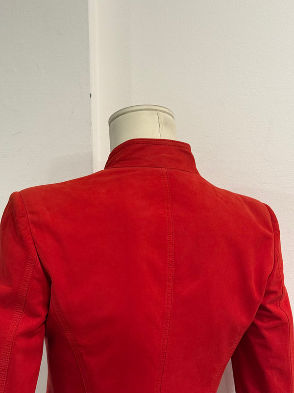A/W2003 Yves Saint Laurent runway ruffled suede jacket
