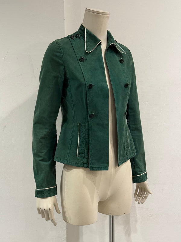S/S2004 Miu Miu runway contrast trim tailored jacket