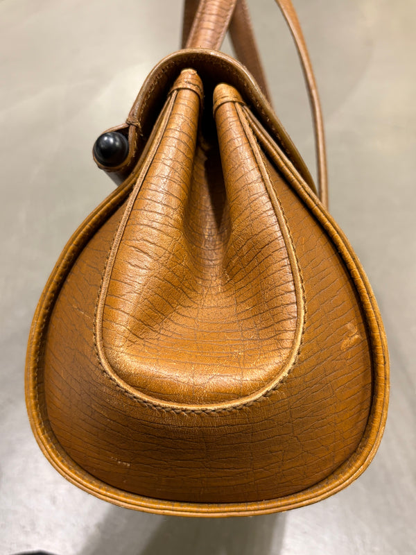 1990s Gucci monogram shoulder bag with bamboo detail