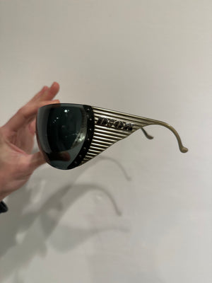 2002 Dior by John Galliano silver ski mask sunglasses