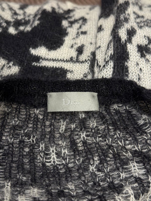 A/W2007 Dior Homme runway abstract print mohair sweater