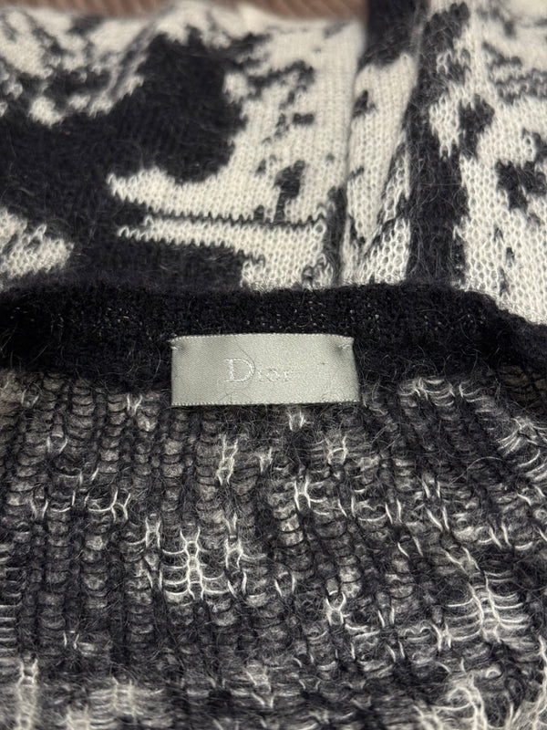 A/W2007 Dior Homme runway abstract print mohair sweater