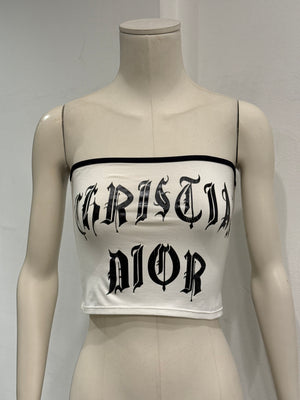S/S2002 Christian Dior by Galliano gothic hardcore logo top