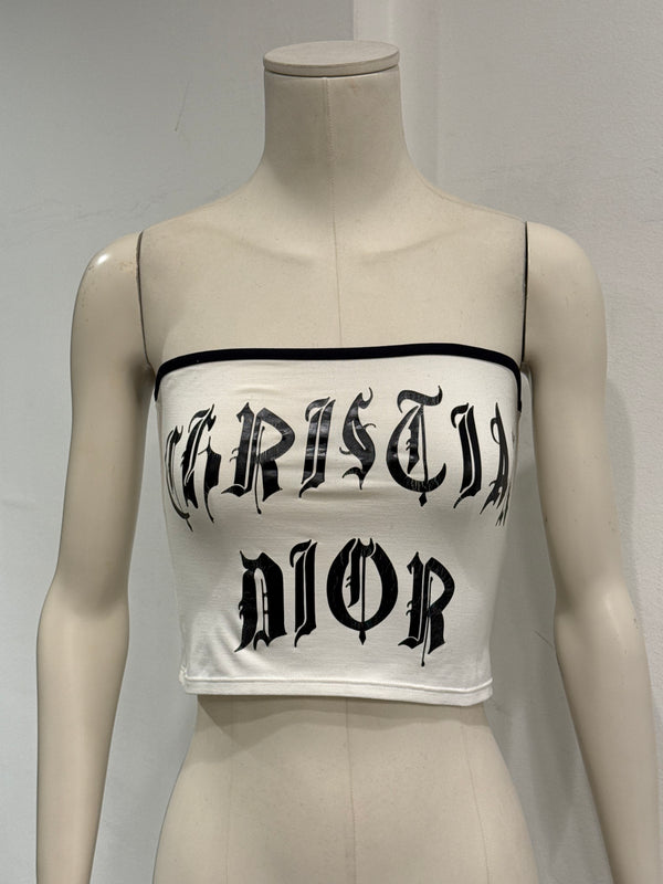 S/S2002 Christian Dior by Galliano gothic hardcore logo top