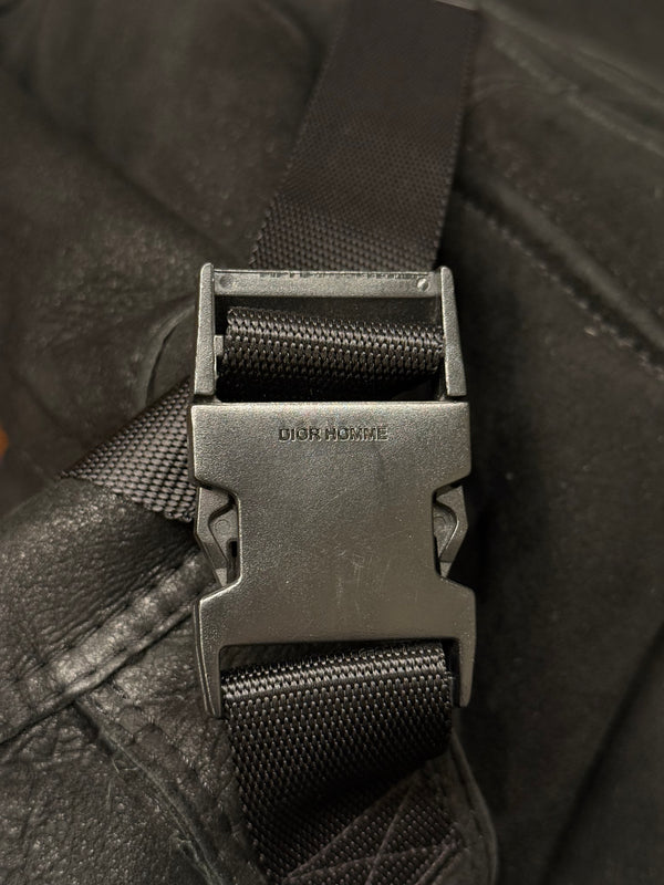 A/W2007 Dior by Hedi Slimane “Navigate” shearling bondage leather jacket