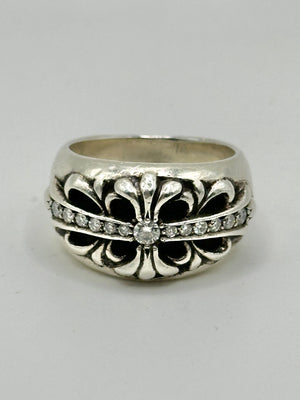 Chrome Hearts factory diamond floral ring