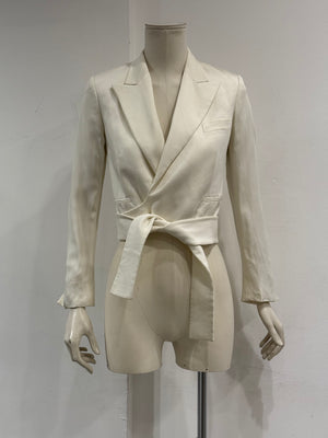 2001 Gucci by Tom Ford tie waist wrap blazer