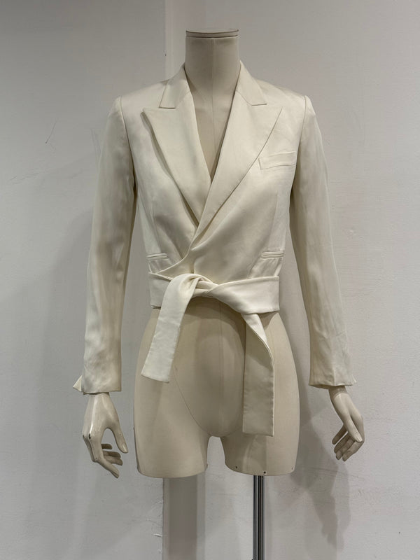 2001 Gucci by Tom Ford tie waist wrap blazer