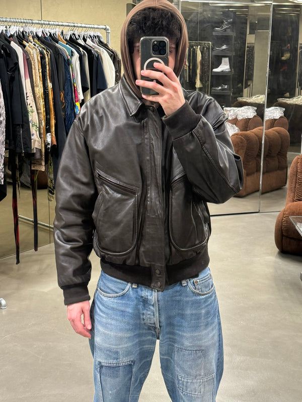 1990s Emporio Armani aviator bomber jacket