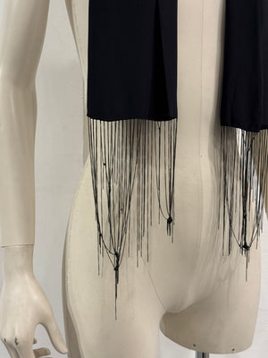 A/W2008 Ann Demeulemeester wool metal fringed scarf