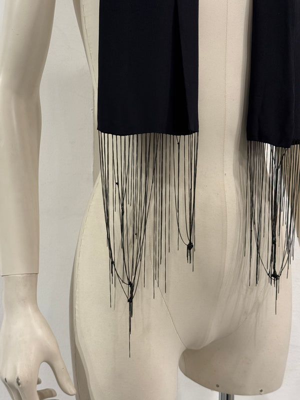 A/W2008 Ann Demeulemeester wool metal fringed scarf
