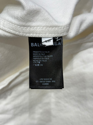 2018 Balenciaga deconstructed oversized denim jacket