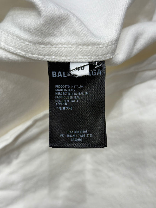 2018 Balenciaga deconstructed oversized denim jacket