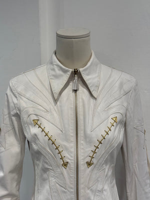S/S2004 Roberto Cavalli runway western leather jacket