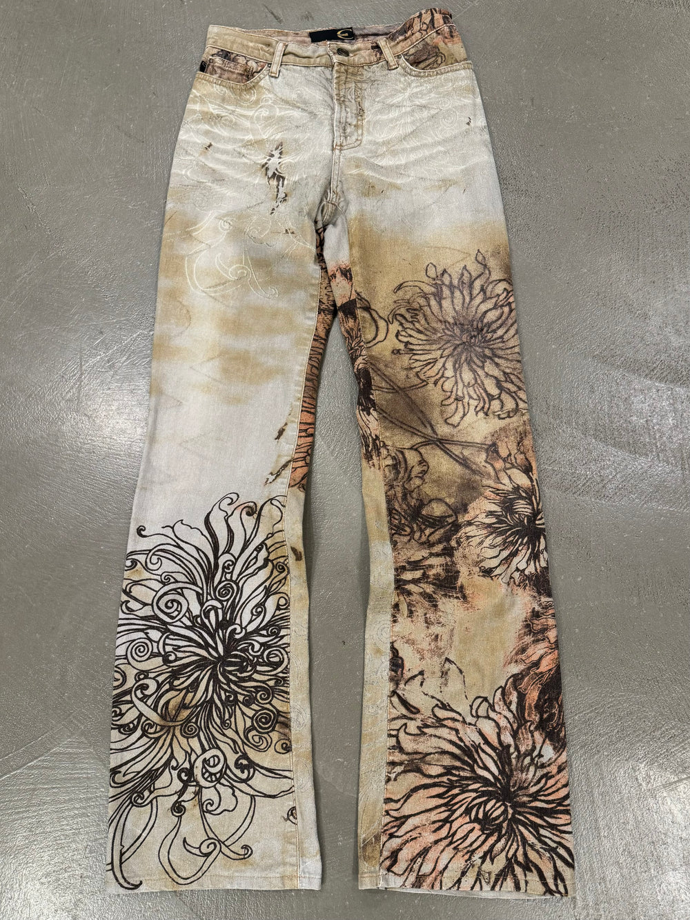 2000s Roberto Cavalli tattoo pants