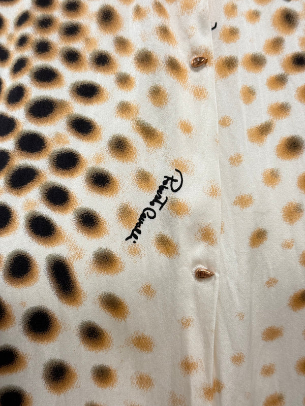 2000s Roberto Cavalli Leopard Print silk shirt