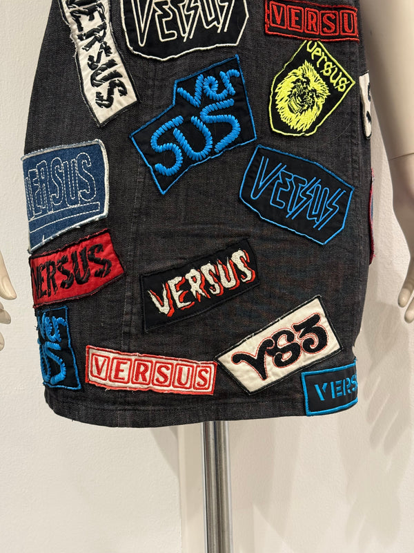 2000s Versace Versus patchwork dress