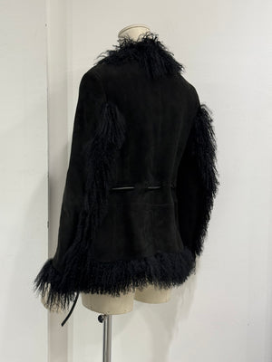 A/W1999 Gucci by Tom Ford Runway mongolian fur leather jacket