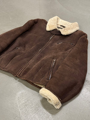 1980s Armani shearling aviator bomber jacket