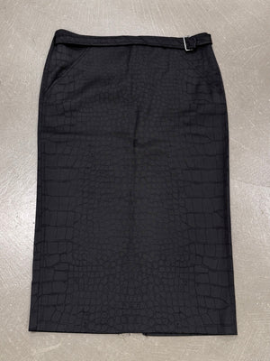 2000s Roberto Cavalli belted midi skirt