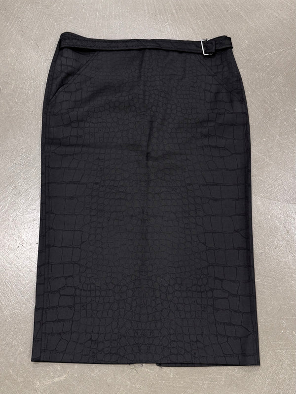 2000s Roberto Cavalli belted midi skirt