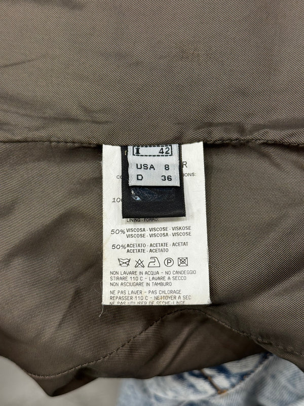 2000s Roberto Cavalli velvet trim cropped military jacket