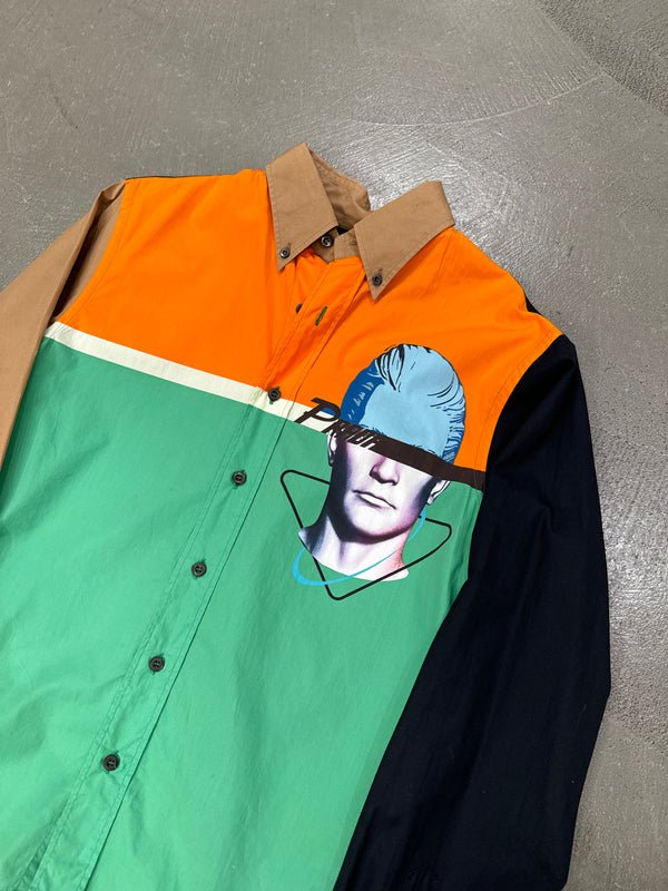 S/S2020 Prada color block face shirt