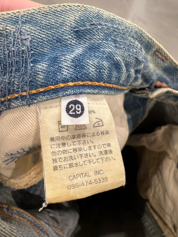 2000s Kapital boro stained distressed jeans