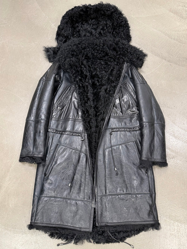 2000s Gucci shearling leather parka