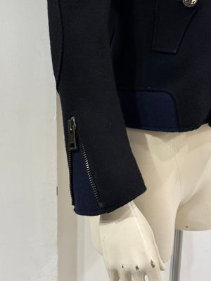 F/W2007 Balenciaga by Ghesquiere double breasted coat with wool shearling collar