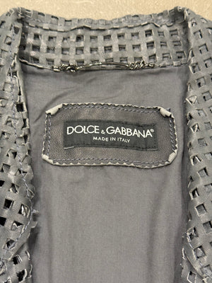 S/S2012 Dolce & Gabbana runway laser cut leather blazer