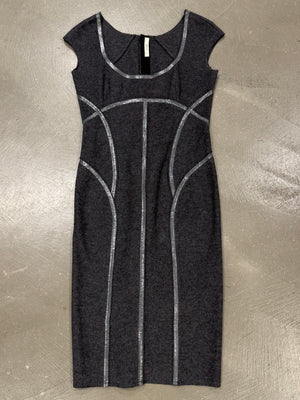 2007 Prada paneled wool midi dress